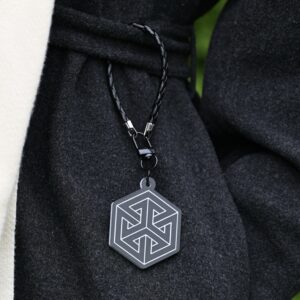 Glowing Pendant "Geometric 3" Black