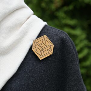 Helkiv pross "Geomeetriline 5” kuldne