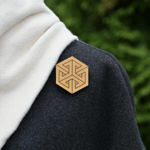 Helkiv pross "Geomeetriline 3” kuldne