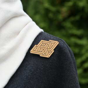 Kultainen heijastava rintakoru “Geometrinen 1”