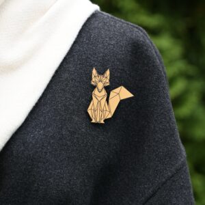 Shining Golden "Fox" Brooch