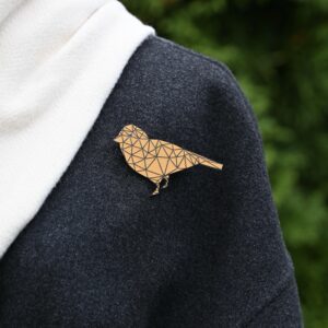 Kultainen heijastava rintakoru “Lintu”