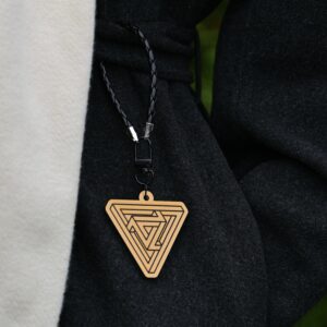 Golden Reflective "Geometric Triangle" Pendant