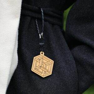Golden Luminous Pendant "Geometric 5"