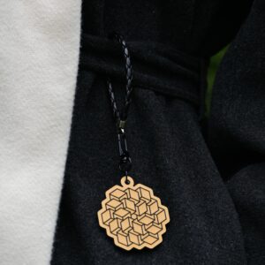 Golden Luminous Pendant "Geometric 2"