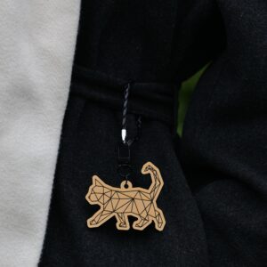 Kultainen heijastava riipus ”Kävelevä kissa”